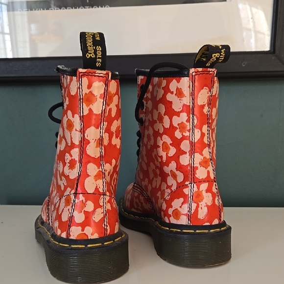 Dr. Martens Women's Floral Boots - Red - Picture 2 of 4